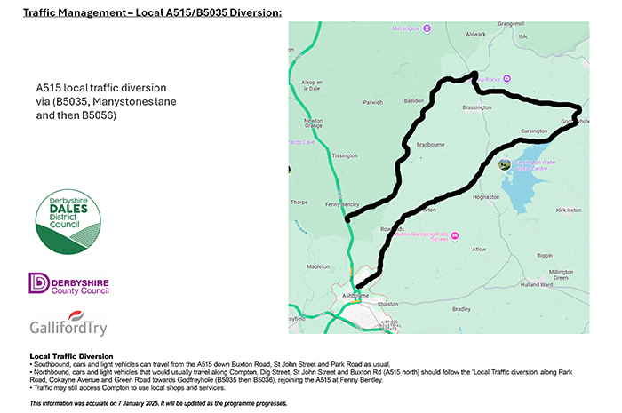 Traffic management local map updated 7 jan 25