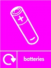 batteries recycle sign