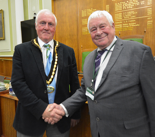 civic chair handover cllrs chapman and slack