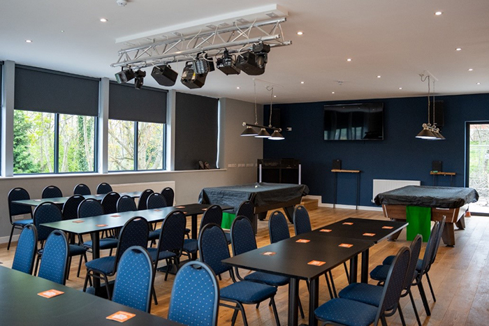 Inside view of new Farmer&rsquo;s View looking towards new windows