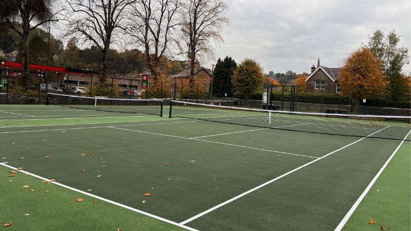 Bakewell tennis courts newly resurfaced