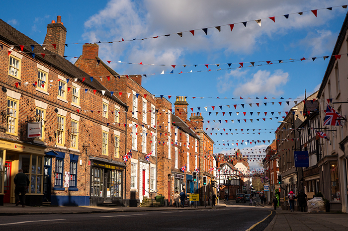 A row of terraced houses along St John Street Ashbourne